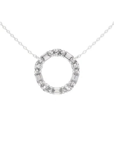 Vowe 14k 3.00 Ct. Tw. Lab-grown Diamond Necklace In White