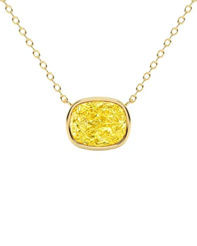 Vowe 14k 3.00 Ct. Tw. Lab-grown Diamond Necklace In Yellow