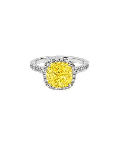 Vowe 14k 3.00 Ct. Tw. Lab-grown Diamond Ring In Yellow