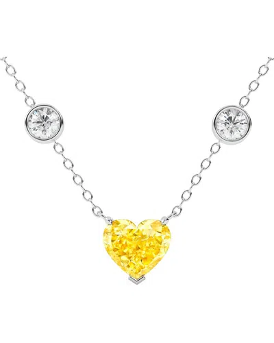 Vowe 14k 3.50 Ct. Tw. Lab-grown Diamond Necklace In Metallic