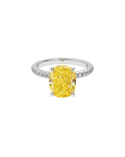 Vowe 14k 3.50 Ct. Tw. Lab-grown Diamond Ring In Metallic