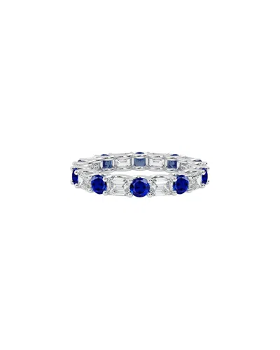 Vowe 14k 4.00 Ct. Tw. Lab-grown Diamond & Lab-grown Sapphire Ring