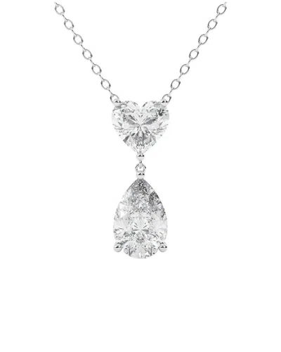 Vowe 14k 4.00 Ct. Tw. Lab-grown Diamond Pendant In Silver