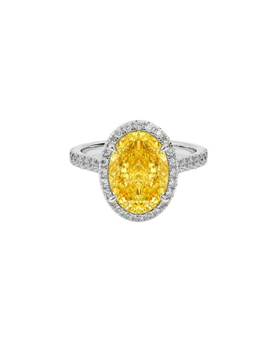 Vowe 14k 4.00 Ct. Tw. Lab-grown Diamond Ring In Metallic