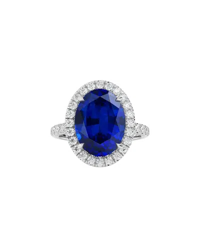 Vowe 14k 7.00 Ct. Tw. Lab-grown Diamond & Lab-grown Sapphire Ring