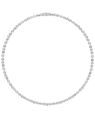 Vowe 14k 7.00 Ct. Tw. Lab-grown Diamond Necklace In Silver