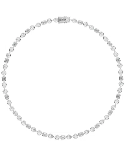 Vowe 14k 7.00 Ct. Tw. Lab-grown Diamond Necklace In Silver