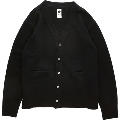 Vowels Alpaca Blend Cardigan In Black