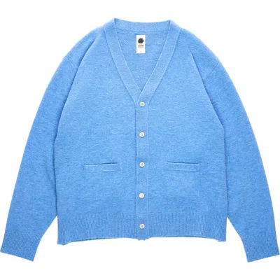 Vowels Alpaca Blend Cardigan In Blue