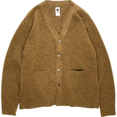 Vowels Alpaca Blend Cardigan In Brown
