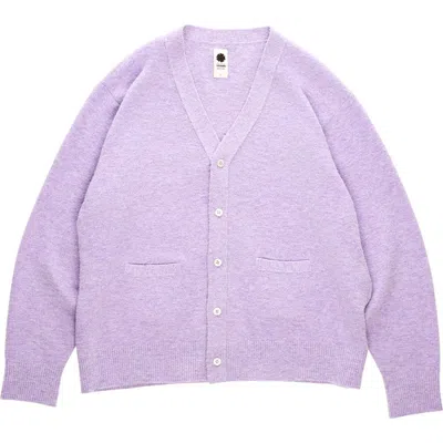 Vowels Alpaca Blend Cardigan In Purple
