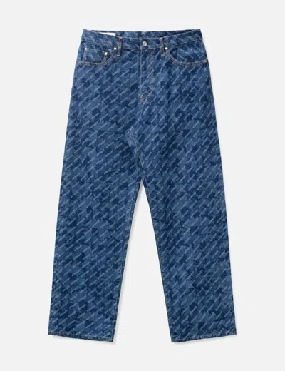 Vowels Baggy Denim In Blue