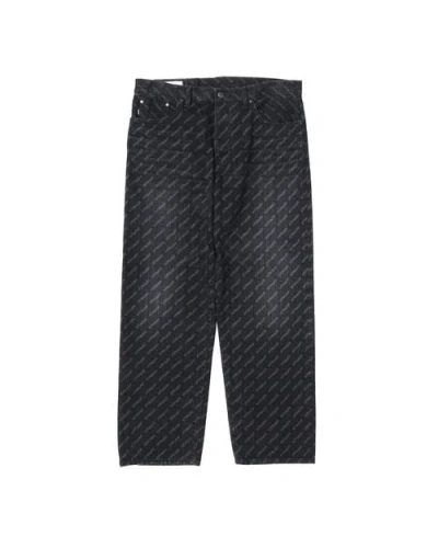 Vowels Baggy Denim In Black