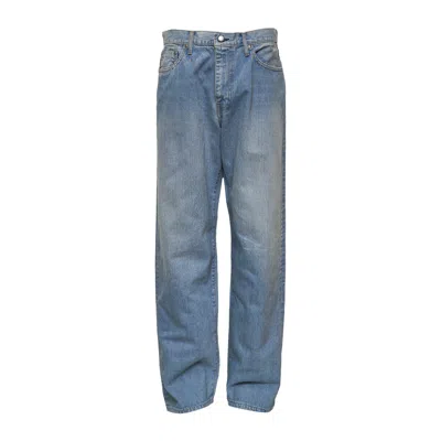 Vowels Baggy Fit Denim In Blue