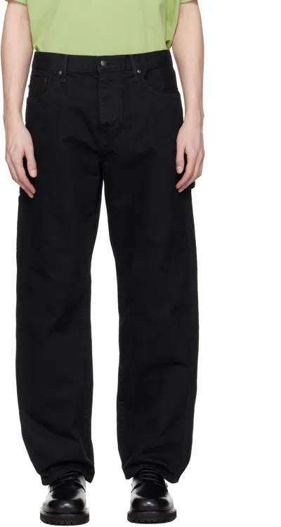 Vowels Black Overdyed Painter Jeans