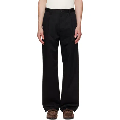 Vowels Black Pleated Trousers