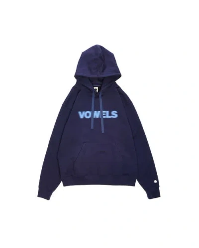 Vowels Blur Hoodie In Blue