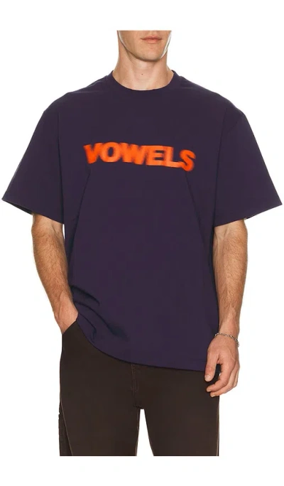 Vowels Blur Tee In Blue