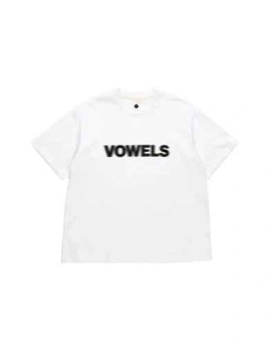 Vowels Blur Tee In White