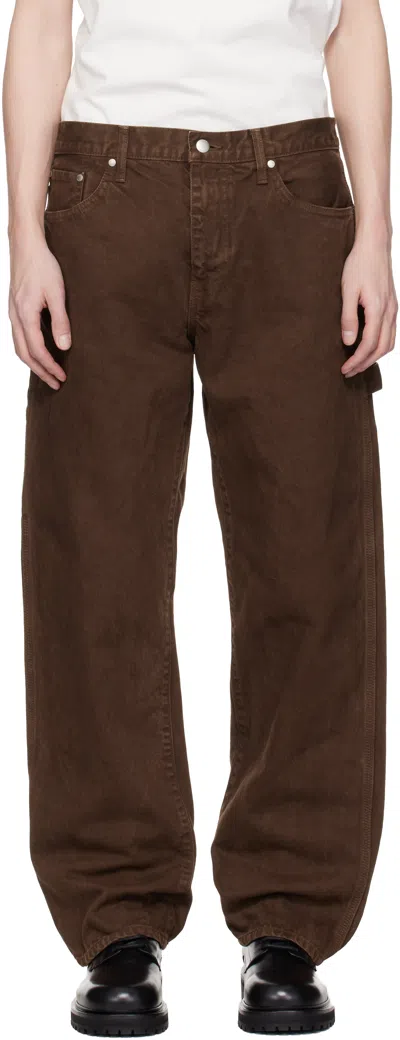 Vowels Brown Overdyed Painter Jeans