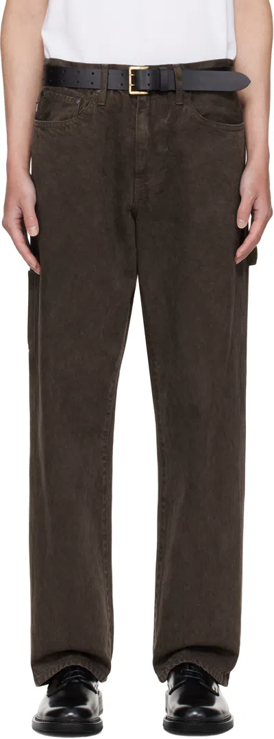 Vowels Brown Painter Jeans