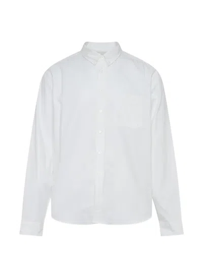 Vowels Button-down Chest-pocket Shirt In White