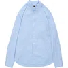 Vowels Cashmere Button Down Shirt In Blue