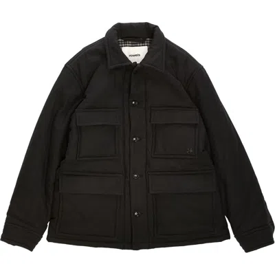 Vowels Cashmere Primaloft Chore Jacket In Black