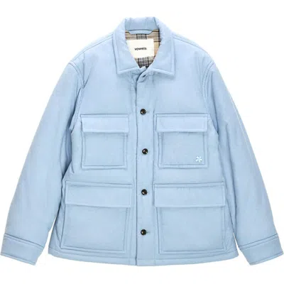 Vowels Cashmere Primaloft Chore Jacket In Gray