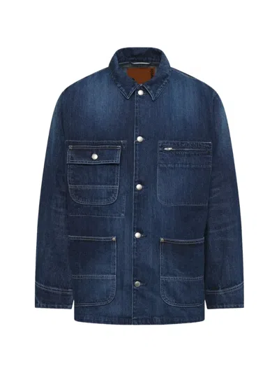 Vowels Chore Denim Jacket In Blue