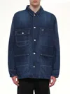 Vowels Chore Jacket In Blue