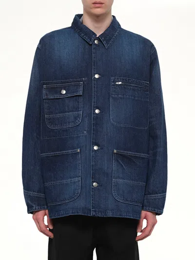 Vowels Chore Jacket In Blue
