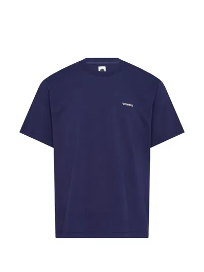 Vowels Classic Logo-print T-shirt In Blue