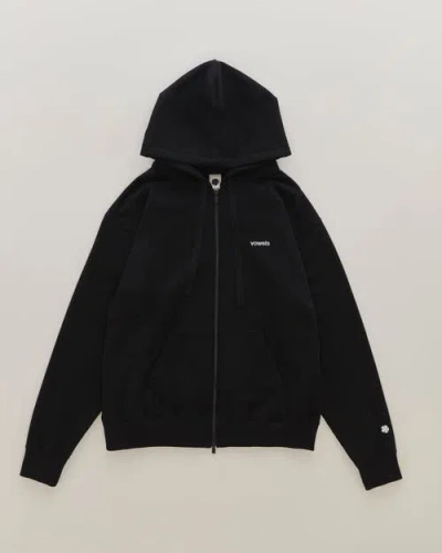 Vowels Classic Zip Hoodie In Black