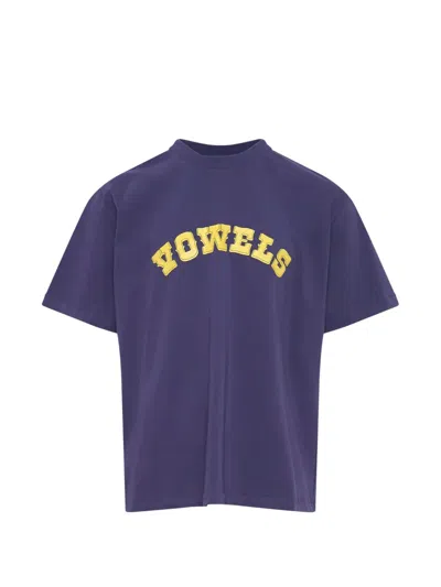 Vowels Cowboy Logo-print Cotton T-shirt In Purple