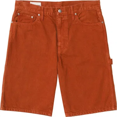 Vowels Orange Overdyed Painter Shorts