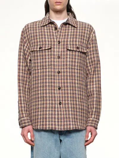 Vowels Double Pocket Shirt Jacket In Multi