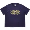 Vowels Double Scribble Tee In Blue