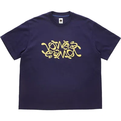 Vowels Double Scribble Tee In Blue