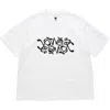 Vowels Double Scribble Tee In White