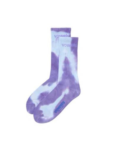 Vowels Dyed Socks In Blue
