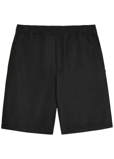 Vowels Easy Wool-blend Shorts In Black