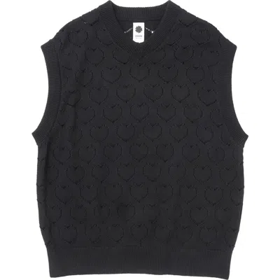 Vowels Eyelet Sweater Vest In Multi
