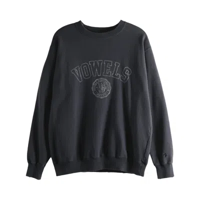 Pre-owned Vowels Faded Collegiate Crewneck 'black' | Men's Size 2