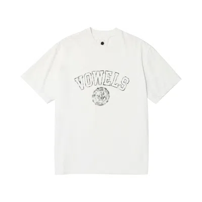 Pre-owned Vowels Faded Collegiate Tee 'white' | Men's Size 3