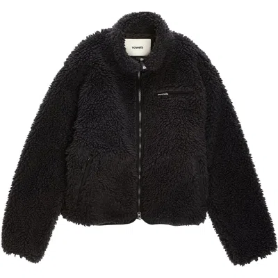 Vowels Fleece Jacket In Black