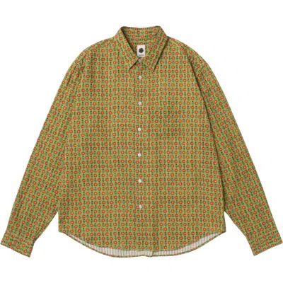 Vowels Floral Dobby Shirt In Green