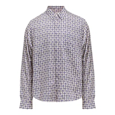 Vowels Floral-detail Long-sleeve Shirt In Pattern