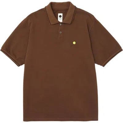 Vowels Floral Polo In Brown