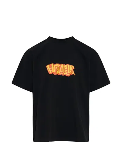 Vowels Graffiti Tee Logo-print T-shirt In Multi